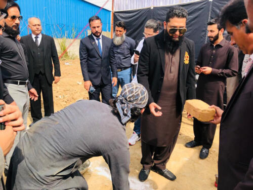 CEO Adeel Rafi Laying First Brick