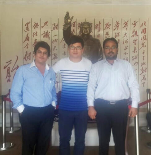 Syed M. Abbas Zaidi with Mr. Peter Chang at Manufacturing facility of Shengguang Medical Instrument Co, Ltd. China (2013)