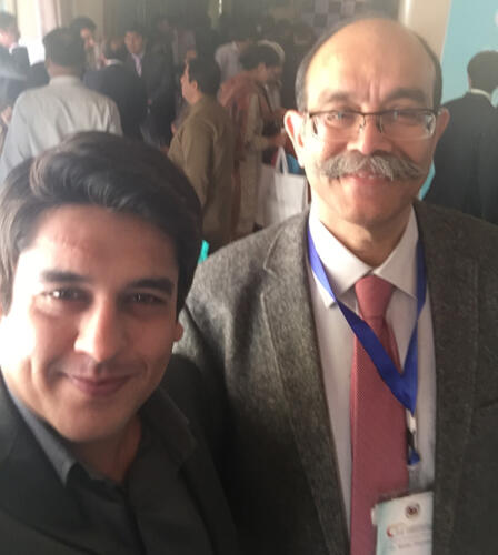 Syed M. Abbas Zaidi with Dr. Badr S. Dhanani at PAD (Pakistan Association of Dermatology) Conference, Serena Hotel, Islamabad, Pakistan (2015)