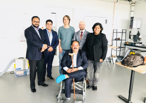 Syed M. Abbas Zaidi with German counterparts at their manufacturing facility in Berlin, Germany (2018)